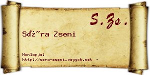 Séra Zseni névjegykártya