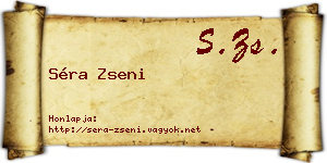 Séra Zseni névjegykártya